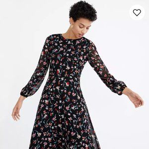 Madewell Long sleeve midi dress 00 00P